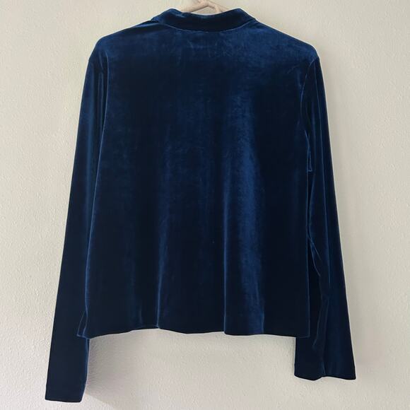 Vintage Bridgetown velvet button up shirt mandarin collar     Classic holiday M - Picture 8 of 12